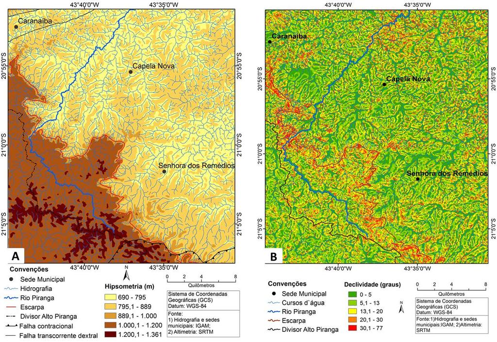 trechos pelas toponímias de Serra do Bom Jardim, Serra do Manhoso, Serra do Ferra Burro. Cherem et al.