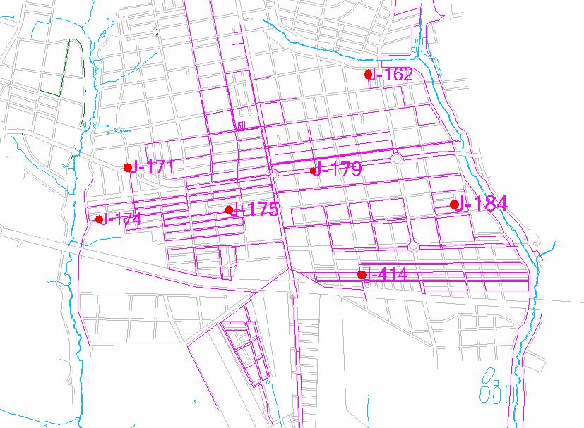 33 Quadro 4 Pontos de monitoramento de pressão e concentração de cloro JUNÇÃO N DO COTA ENDEREÇO DE INSTALAÇÃO LOGGER MEDIDA BAIRRO J-162 44704 505,365 Rua 22 de Maio, 68 Jd.