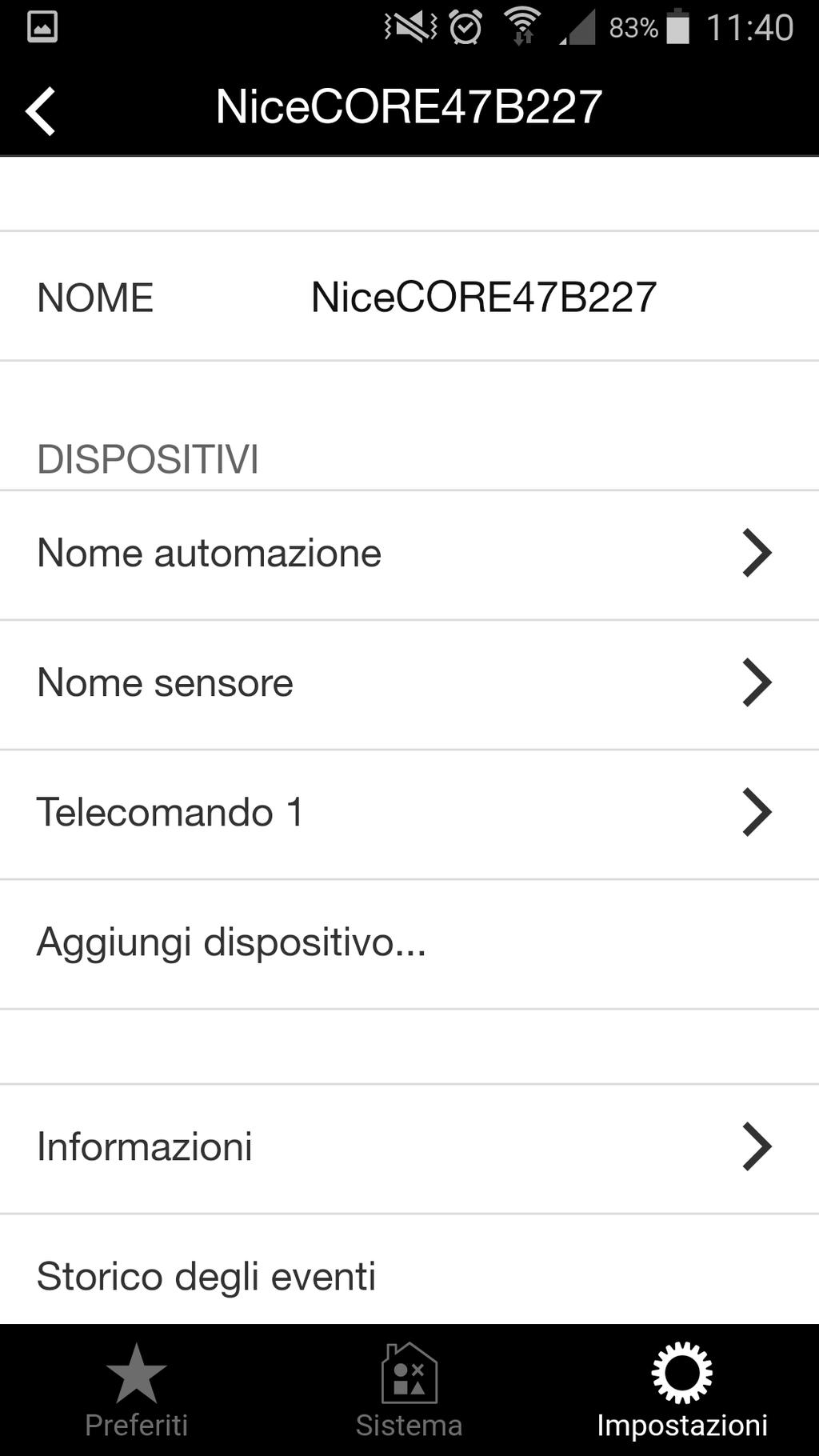 Gerir a automação Pressione os botões desejados para gerir a automação. CENAS Adicionar Cenário... Um Cenário é um conjunto de ações dos Acessórios.