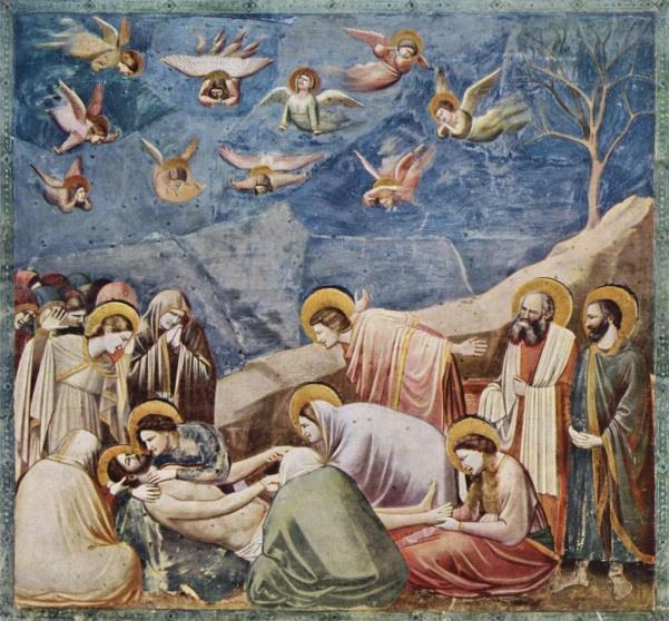 Ícones: Giotto, Boccaccio e Petrarca.