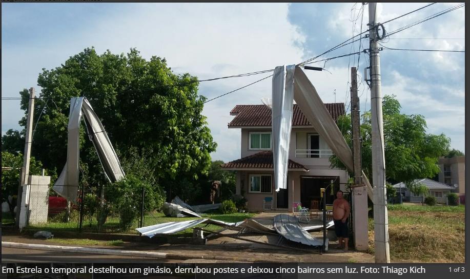 Tempestades causam transtornos pelo RS - https://dial.