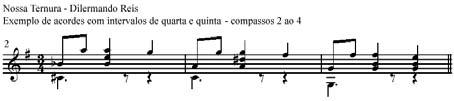 O último acorde apresenta intervalos de quarta, resolvendo nos harmônicos finais, que formam um acorde de mi menor (fig. 4, 5, e 6). Fig.