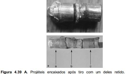 ÚNICO FERIMENTO DE ENTRADA POR VÁRIOS PROJÉTEIS Cartuchos fabricados com dois ou mais projéteis acoplados Tiro