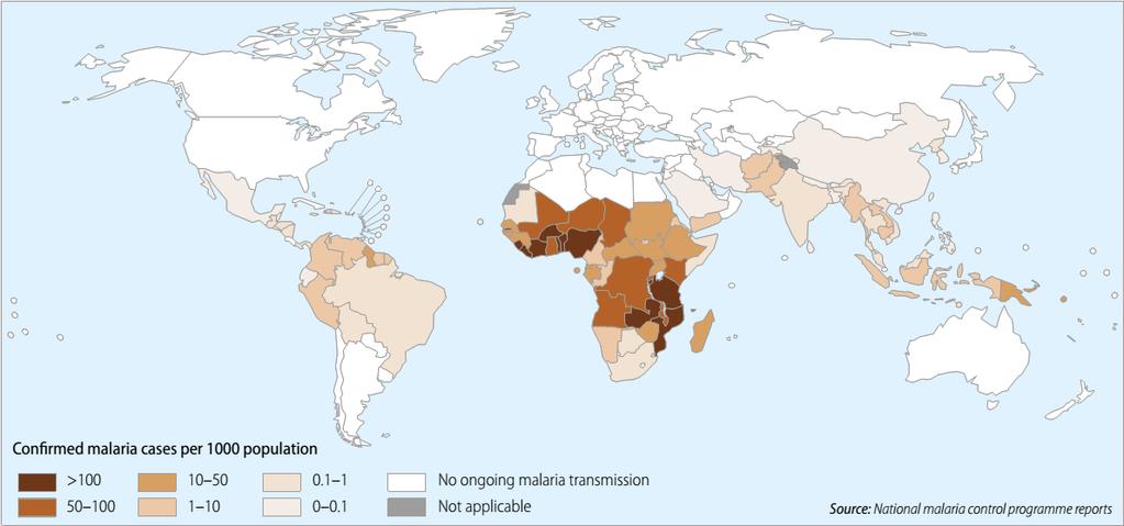 5 1.1 Malária A malária é uma doença endêmica em diversos países de regiões tropicais e subtropicais.