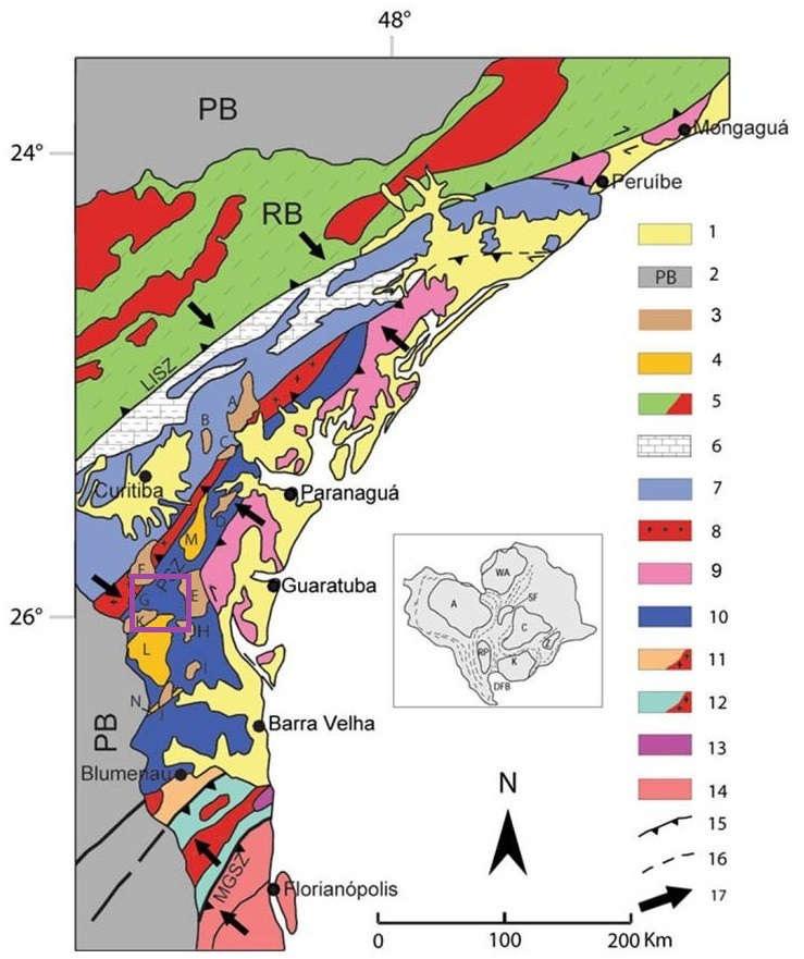 vulcanossedimentares de Guaratubinha, Campo Alegre e Corupá estão instaladas nas porções central e norte do TLA (Harara 2001).