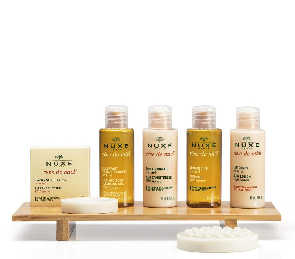 Rêve de Miel ULTRA-COMFORTABLE CARE WITH HONEY Nourishes and soothes the skin Ultra-comfortable care with honey, the Rêve de Miel line by NUXE uses the traditional beneficial properties from pure