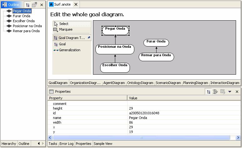 43 4.2. Plug-in de Manipulação de Diagramas do ANote O plug-in de manipulação de diagramas do ANote (Fig. 11) corresponde a uma ferramenta visual para o apoio à modelagem com o ANote.