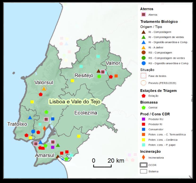 Tabela 32 - Desempenho alcançado na região Centro Indicador Resultado alcançado Taxa de deposição de RUB em aterro 28,54% Taxa de preparação para reutilização e reciclagem 60,90% 5.4.3 Região Lisboa e Vale do Tejo 284.
