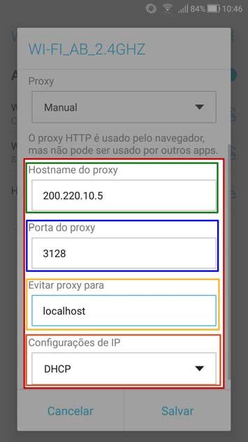 [07] Preencha as informações de Hostname e Porta