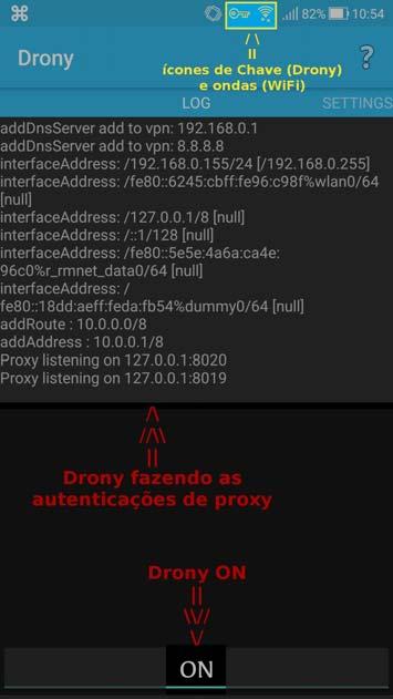 sair do Drony e deixa lo funcionando em segundo plano.