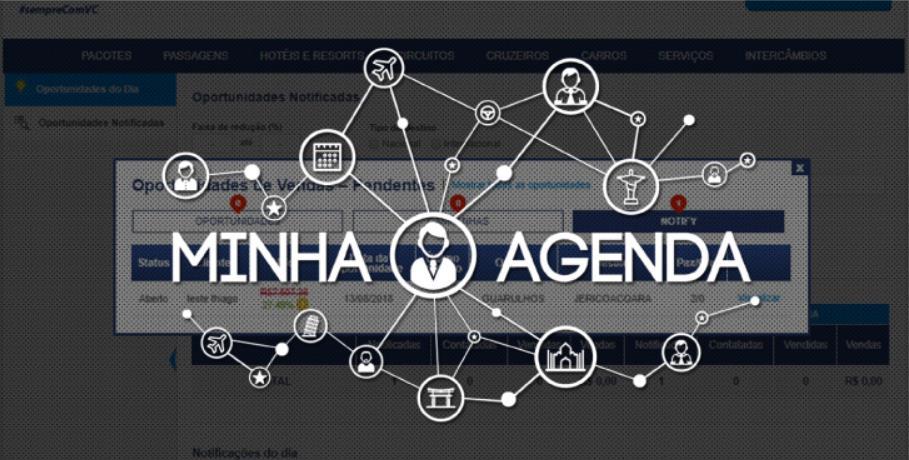 Minha Agenda Notify As lojas da unidade CVC estrearam no 3º trimestre uma nova ferramenta digital dentro do CRM Minha Agenda.