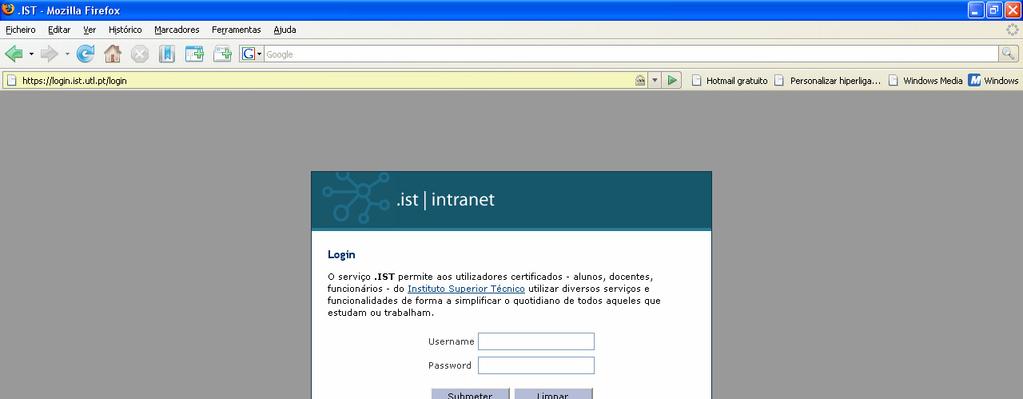 CRIAÇÃO E PERSONALIZAÇÃO DE PÁGINAS PESSOAIS NO SISTEMA FENIX Para activar a página pessoal que o Fénix define de forma automática para cada utilizador, é necessário aceder ao sistema utilizando os