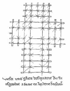 Figura 11- Igreja cisterciense e seu plano "Ad Quadratum segundo Honnecourt.