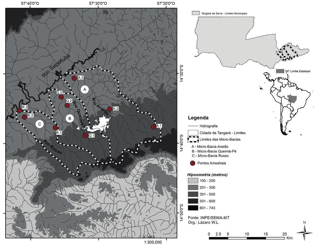 características naturais das regiões de cabeceira das unidades hidrográficas (Aquino et al., 2009).