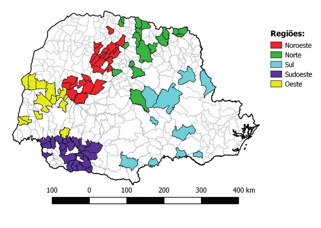 16 DOCUMENTOS 402 Metodologia As ações sumarizadas neste trabalho surgiram da parceria entre a Emater, a Embrapa Soja e os sojicultores das regiões norte, noroeste, oeste, sudoeste e sul do estado do