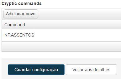 Com a informação salva, clicar em Voltar aos detalhes Temos que adicionar mais manipuladores para que o QCC efetue o