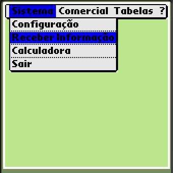 02 - Como Receber Informações no Palm Este processo atualiza informações como: Dados da Empresa, Vendedor,