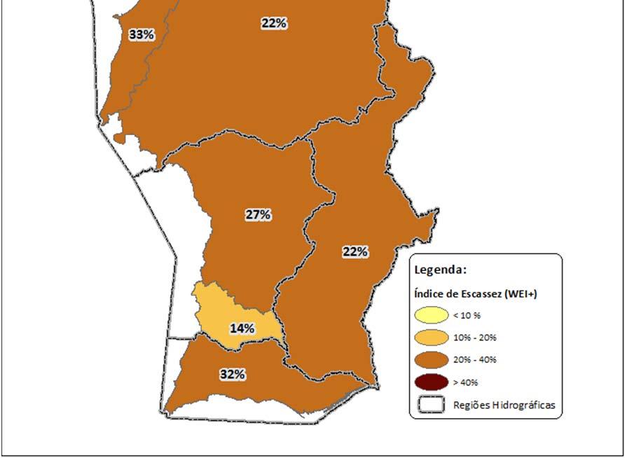 Escassez severa WEI Water Exploitation Index