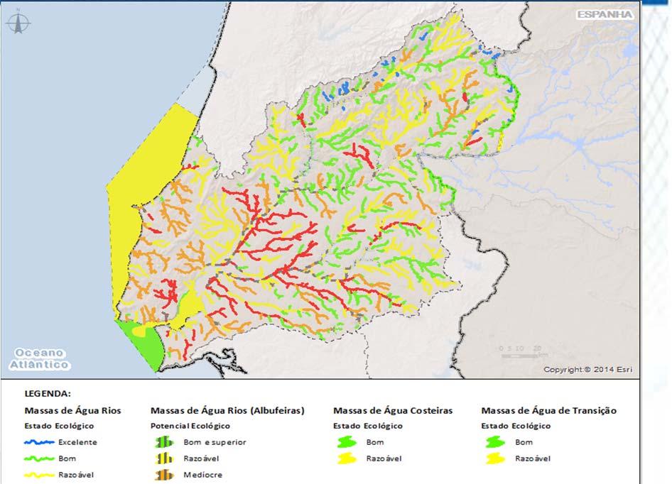 Estado das Massas de Água superficiais 100% 80% 60% 40% 20% RH5 Estado das massas de água 1.º ciclo e 2.