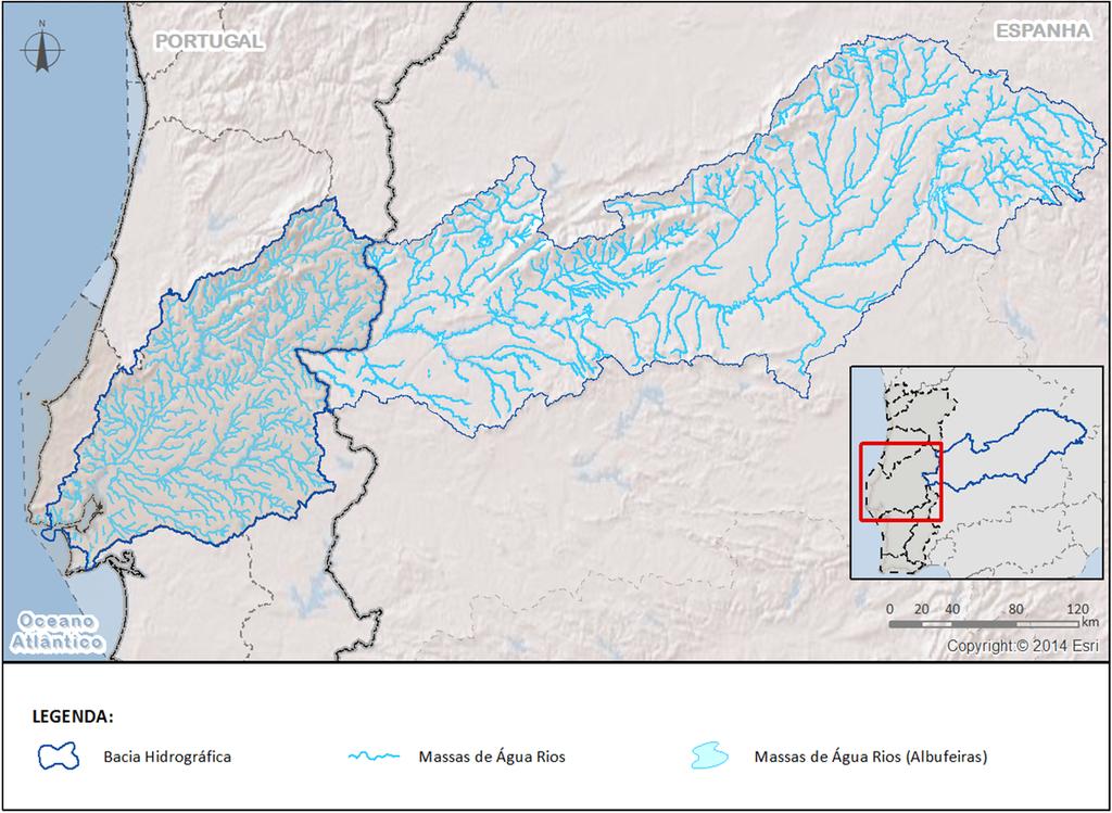 Região Hidrográfica do Tejo O Rio Tejo nasce na Serra de Albarracín (Espanha) a cerca de 1600 m de altitude e apresenta um comprimento de 1100 km : 230 km em Portugal e 43 km de troço internacional,