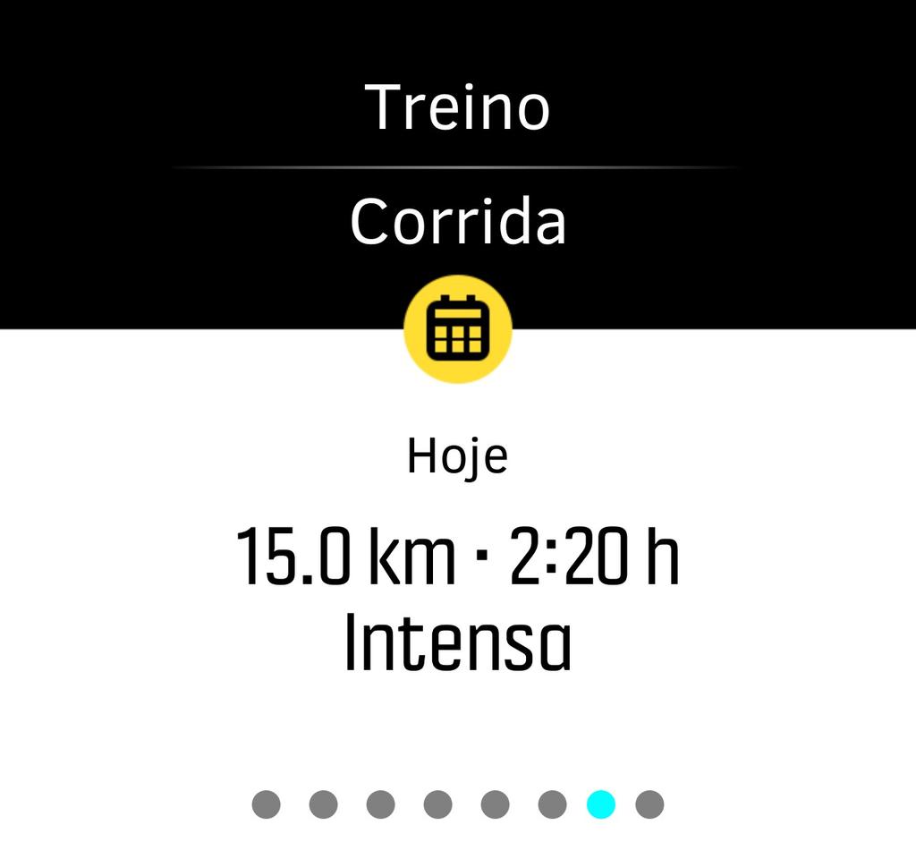 3. Deslize novamente para a esquerda para ver mais sessões planeadas. >> 4. Saia das vistas de treino planeado e regresse ao ecrã das horas tocando duas vezes no ecrã. 3.