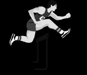 A altura das barreiras é diferente para homens e mulheres: 1,06m e 84 cm, respectivamente. Se o atleta derrubar as barreiras enquanto corre, não é desclassificado, apenas perde tempo.