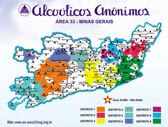 Breve histórico sobre a formação da Área 33 - MG Desde a implantação da Estrutura de Serviço de A.A. no Brasil, muitos de nós sonhamos com a formação de novas áreas.