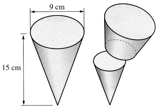 Ficha de Trabalh Módul inicial 1. A figura representa uma peça de madeira que é metade de um cilindr. Determine: a) a área ttal da peça. b) seu vlume. Matemática A - 10ºan.