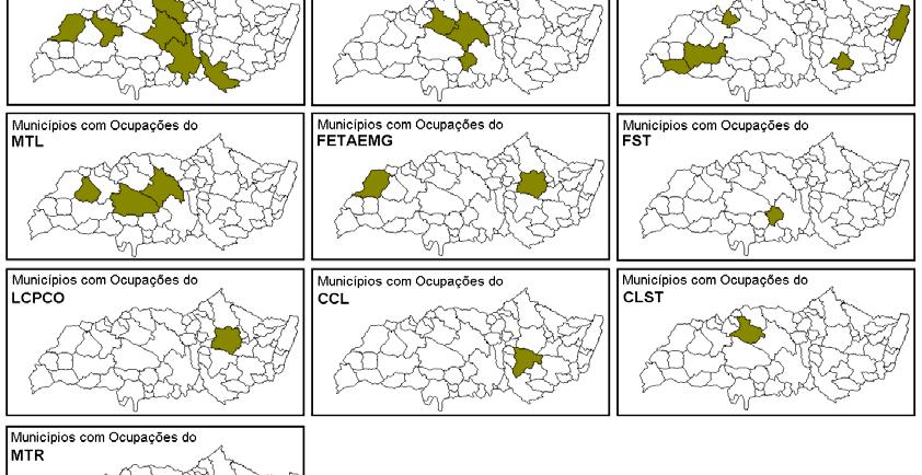 ESPACIALIZAÇÃO DA ATUAÇÃO DOS MOVIMENTOS SOCIOTERRITORIAIS