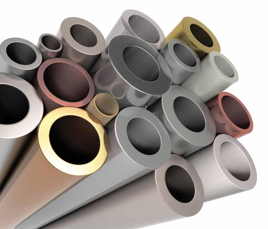 Tubos de aço carbono sem costura para aplicações mecânicas Largamente utilizados para fabricação de componentes mecânicos para diversas aplicações (cilindros, buchas, roscas-sem-fim, barras de