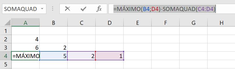 63 Considere a seguinte planilha no MS Excel 2010: Ao se arrastar o resultado da operação da célula B3 pela alça de preenchimento para a direita até a célula D3, o valor de retorno em D3 é: 11. 1. 15.