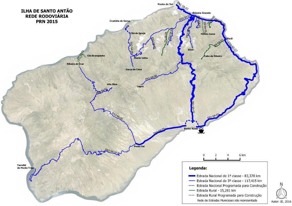 a) Ilha de Santo Antão No dia 11 de maio de 2018 foi assinado o novo Contrato REMADOR (Reabilitação e Manutenção com base no Desempenho e por Obrigação de Resultados), O-017-TSRP para a ilha de São