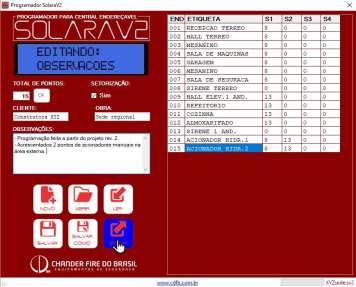 5.6 ENVIANDO A CONFIGURAÇÃO PARA A CENTRAL: Para enviar as configurações previamente salvas em um arquivo editado, conectar a central ao PC e