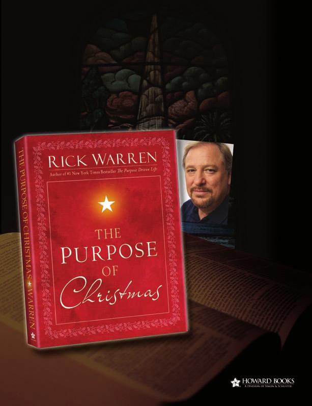 com & Purpose Truth A SUPERB COMBINA TION From the best-selling author of The Purpose Driven Life THE Christmas book for 2008!