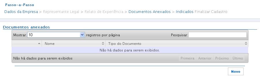 k. Selecione para adicionar um documento.