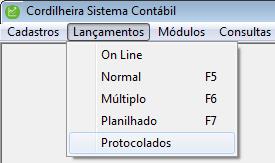 Lançamentos Protocolados Procedimento para Utilizar os Lançamentos Protocolados Quando é gerado um protocolo de entrada com tipos de documentos parametrizados para gerar prélançamentos contábeis,