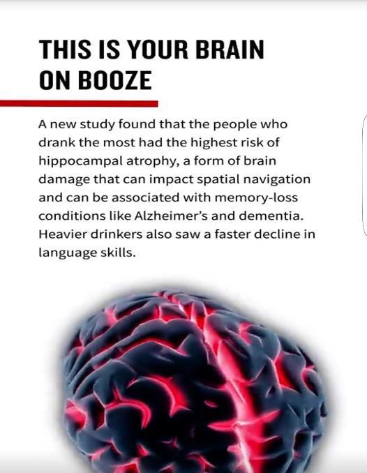 Figura 01 Imagens Exclusivas em Parágrafo Único Fonte: Reprodução Snapchat Discover CNN, 2017. A imagem da esquerda apresenta informações sobre a relação do consumo de álcool e a perda de memória.