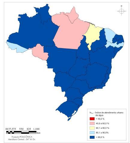 .. Índice de atendimento urbano de