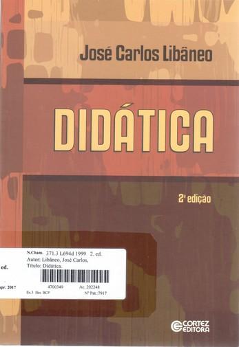 G195p LIBÂNEO, José Carlos. Didática. 2. ed.