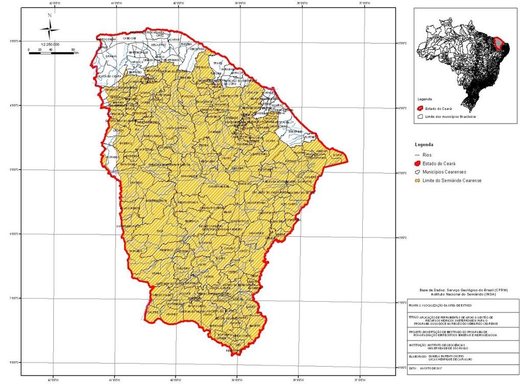 O Estado do Ceará possui 150 municípios (126.