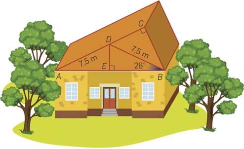 CADERNO 1: 35 minutos (É permitido o uso de calculadora.) 1. No telhado da casa da figura 1 estão representados os triângulos retângulos BDE.