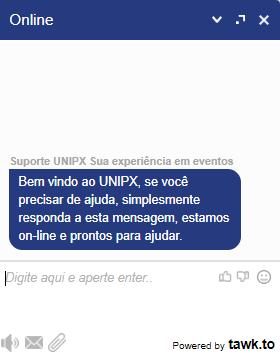 Caso o chat se encontre off-line, ao clicar sobre ele