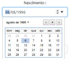 Conforme o perfil selecionado os dados solicitados serão diferenciados. Selecionando o perfil Aluno, abrira uma nova tela com um formulário para preenchimento dos dados.