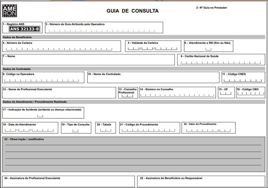 Ao pesquisar, aparecerá uma lista com todos as guias liberadas ou não.