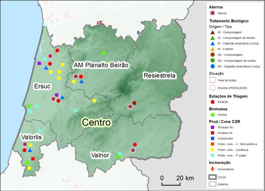 Análise por região - Centro 0,75Mt 16% 88% R Ind. 8% RS MM 0% RS Bio 4% Outras Rec. 413 kg/hab.ano Deposição de RUB em aterro Preparação para reutilização e reciclagem 29% 61% R Ind.