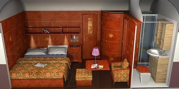 Espaçosa e elegante, com dormitório e casa de banho privativa: Cama de casal (200x150
