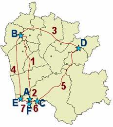 A distribuição espacial dos nós da rede tendo como base suas coordenadas conhecidas no espaço de referência Z(x, é observado na figura 7. Figura 4.