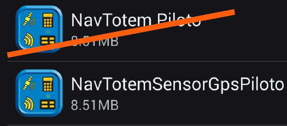 Possível perda de configuração Este aplicativo compartilha a MESMA configuração do navtotemsensorgps, desde que este estehja na versão 55A ou superior.