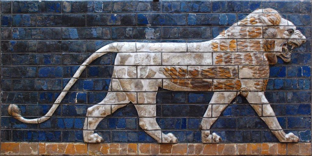 Mesopotâmia: mosaicos e contrastes de quente e frio. Mosaicos de tijolos e ladrilhos esmaltados.
