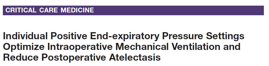 PEEP titration